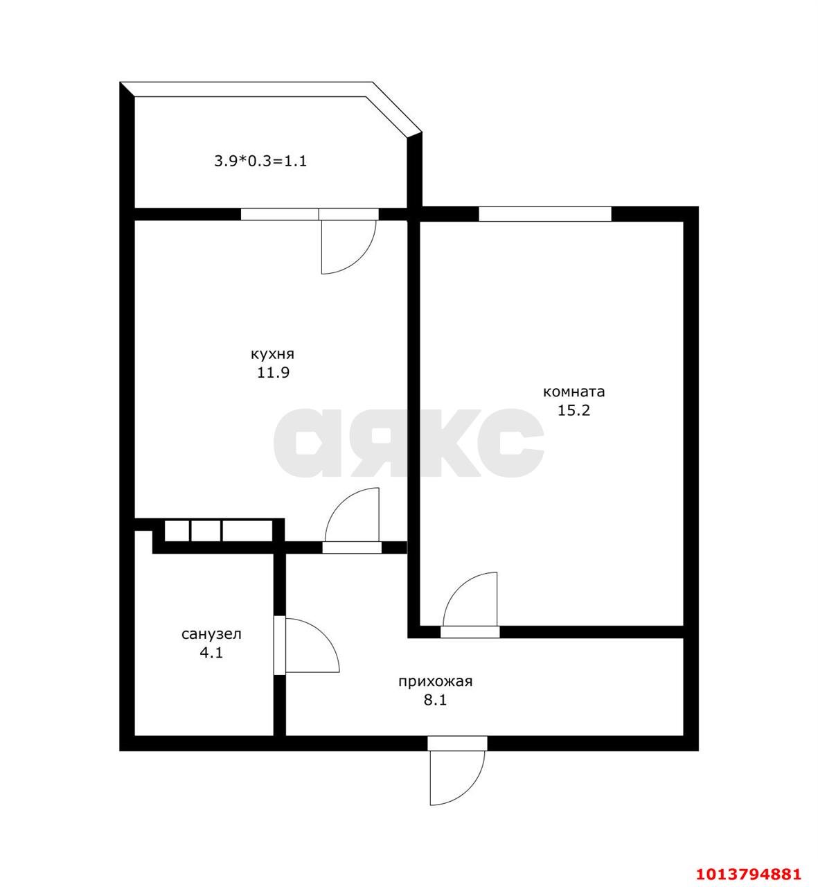 Фото №13: 1-комнатная квартира 42 м² - Краснодар, Горхутор, ул. имени Дзержинского, 110А