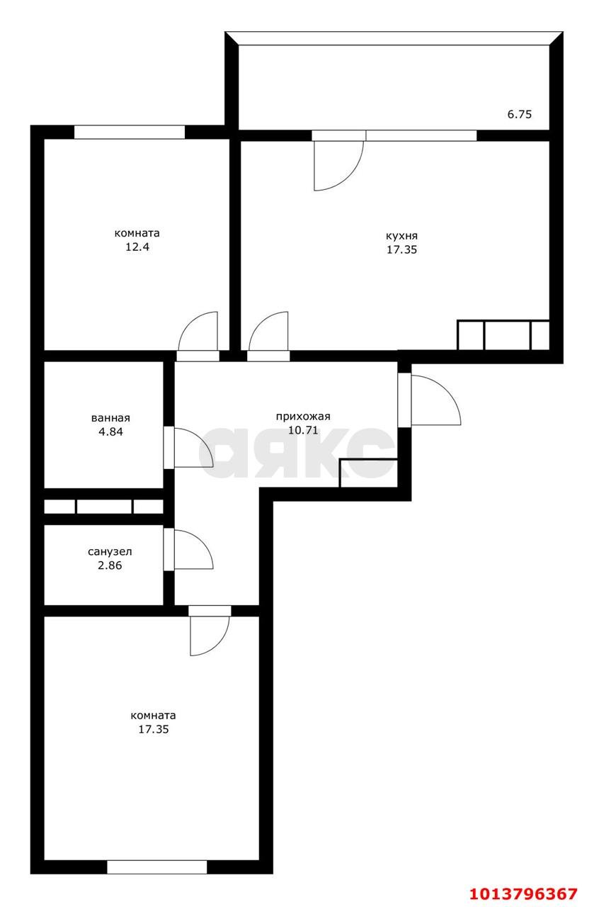 Фото №5: 2-комнатная квартира 68 м² - Краснодар, Школьный, ул. Школьная, 1