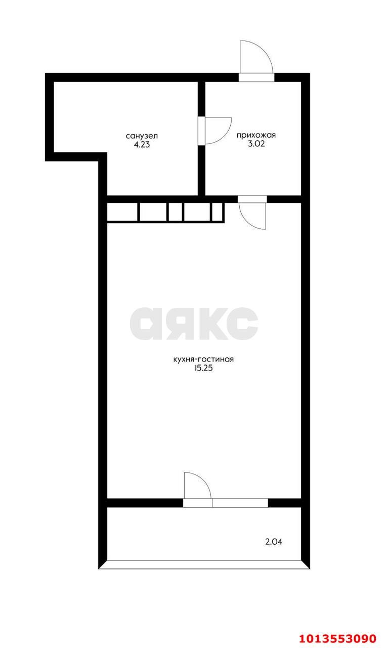 Фото №13: Студия 22 м² - Краснодарский, жилой комплекс Параллели, 66к2