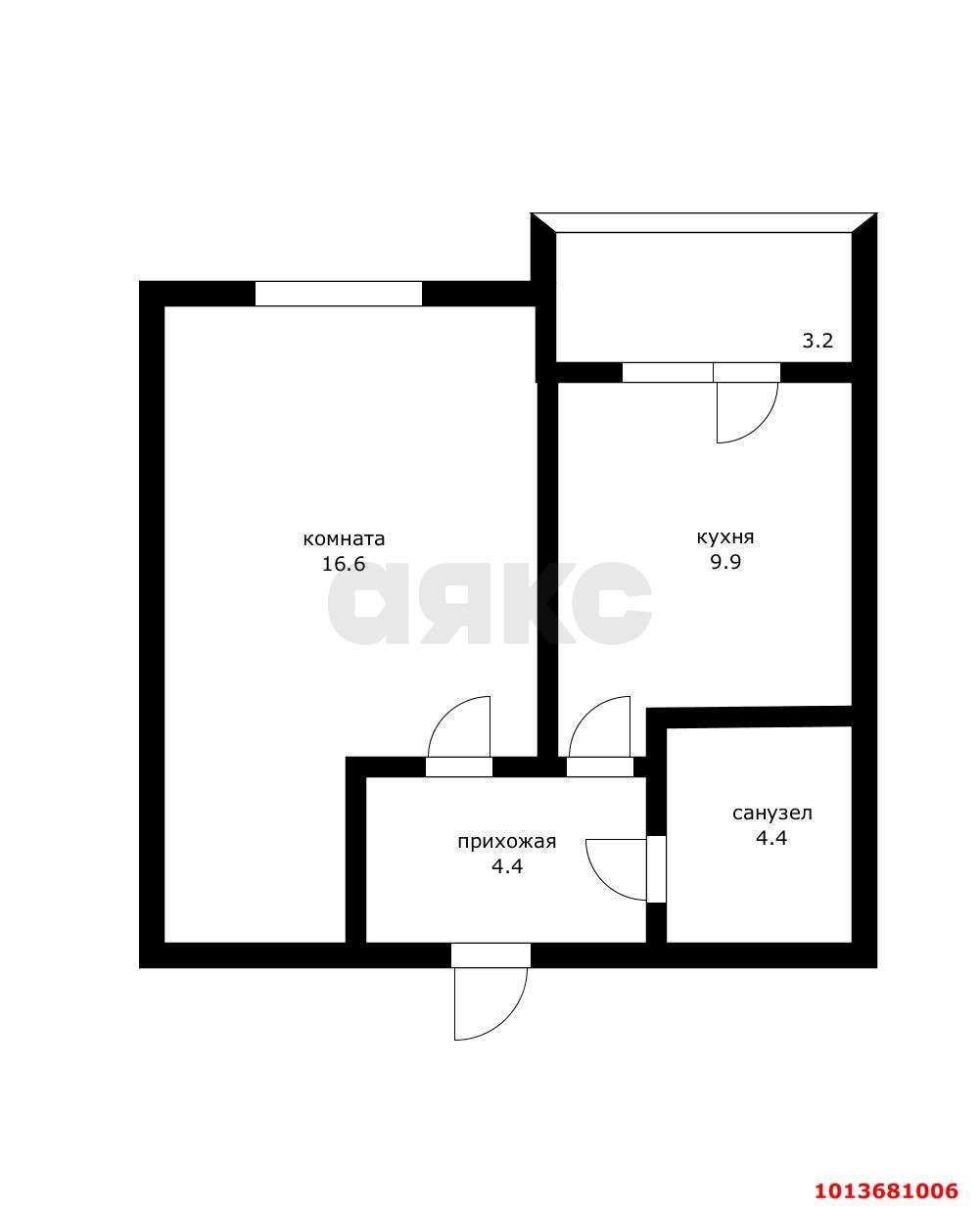 Фото №2: 1-комнатная квартира 37 м² - Краснодар, жилой комплекс Бауинвест, ул. Героя Владислава Посадского, 16/1