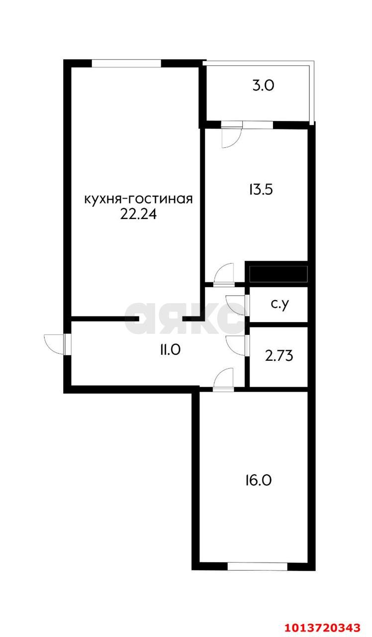 Фото №7: 2-комнатная квартира 66 м² - Яблоновский, жилой комплекс Солнечный, ул. Солнечная, 55/1к6