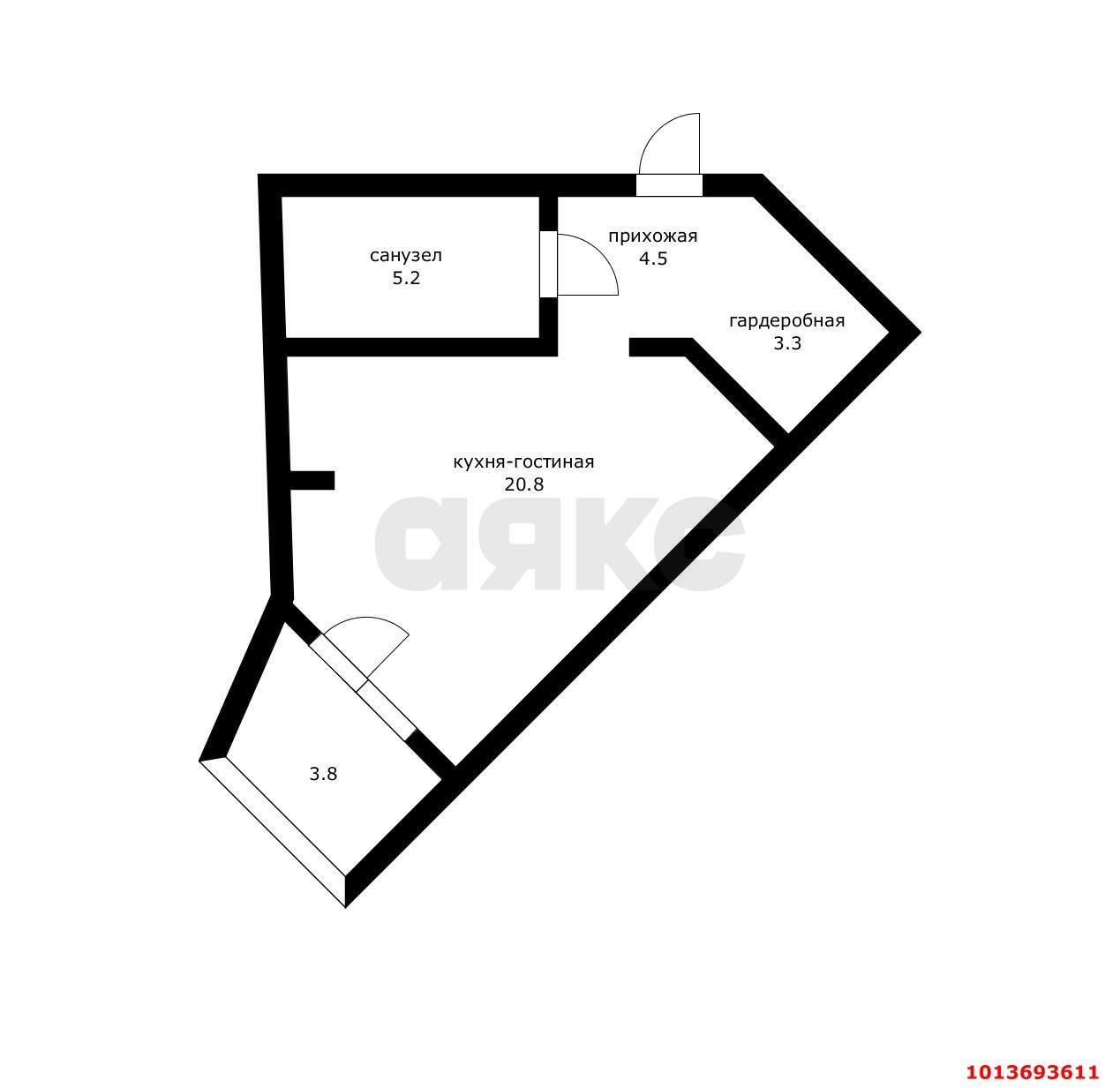 Фото №10: 1-комнатная квартира 35 м² - Краснодар, жилой комплекс Зелёный квартал, ул. Селезнёва, 4/10