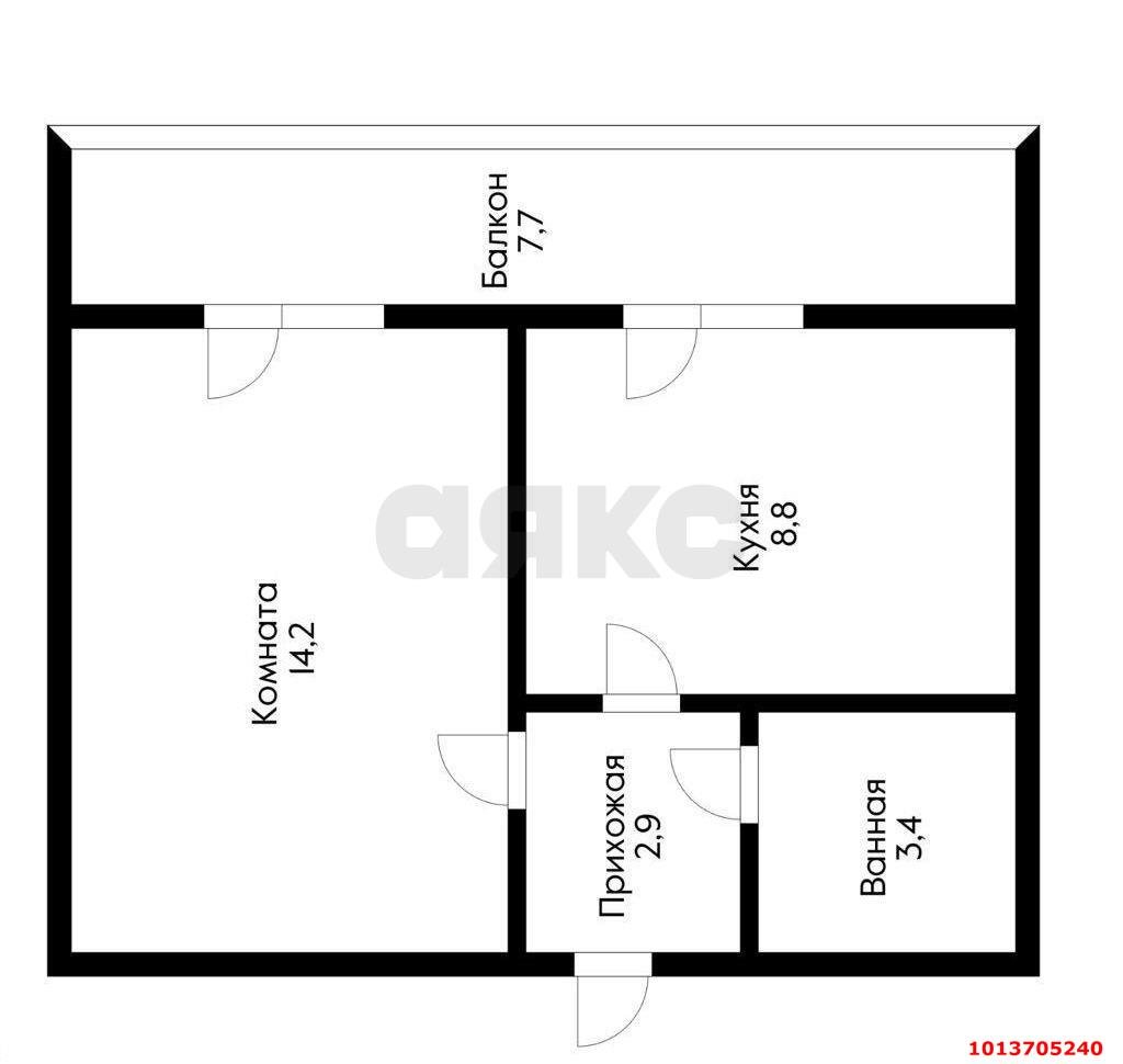 Фото №15: 1-комнатная квартира 26 м² - Новая Адыгея, жилой комплекс Виноград 2, ул. Бжегокайская, 25/1к4