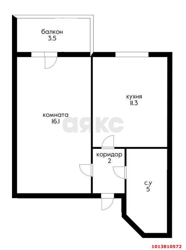 Фото №9: 1-комнатная квартира 38 м² - Краснодар, Почтовый, ул. имени Валерия Гассия, 6/1