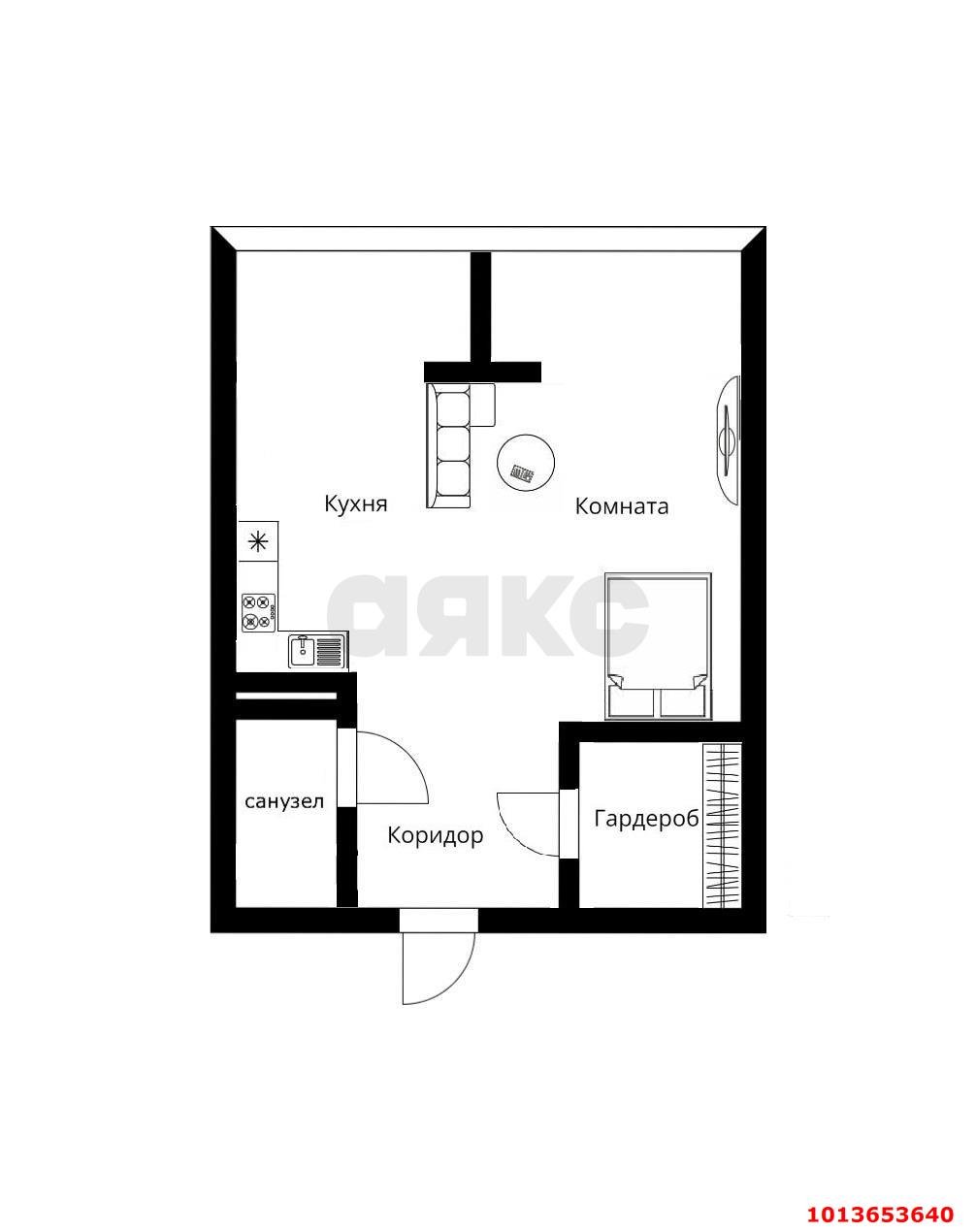 Фото №16: 1-комнатная квартира 44 м² - Краснодар, жилой комплекс Шоколад, ул. Александра Покрышкина, 25Ак2