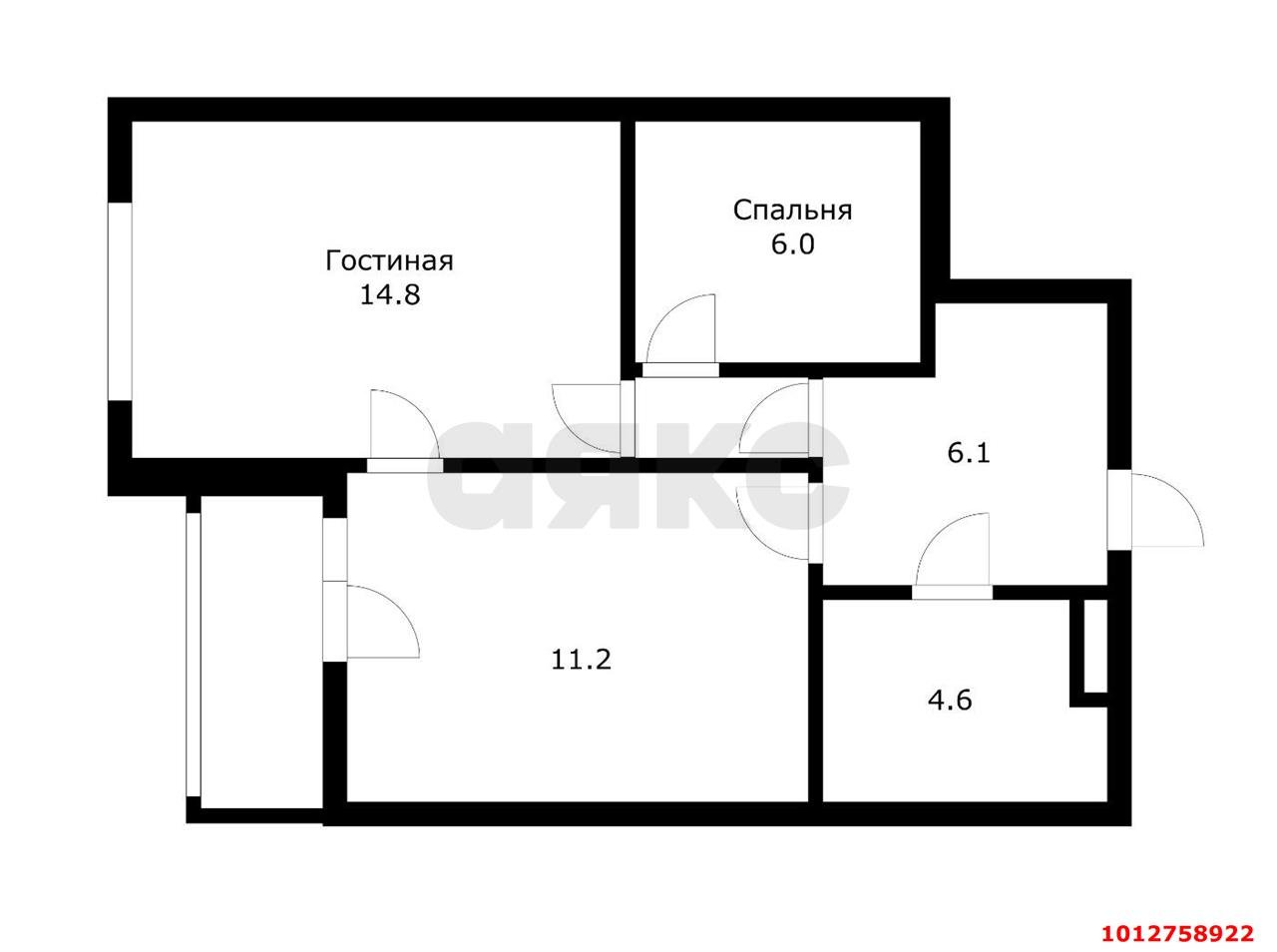 Фото №18: 1-комнатная квартира 44 м² - Краснодар, жилой комплекс Перспектива, ул. им. Героя Сарабеева В.И., 9