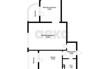 Фото №2: 2-комнатная квартира 47 м² - Краснодарский, мкр. жилой комплекс Параллели, 66к2