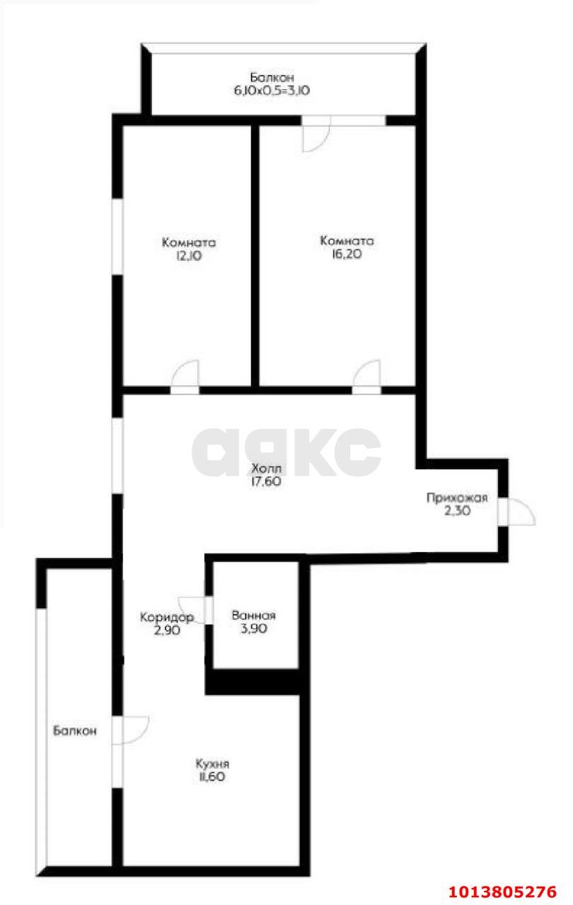 Фото №11: 3-комнатная квартира 76 м² - Краснодар, Гидростроителей, ул. Трудовой Славы, 62Ак3