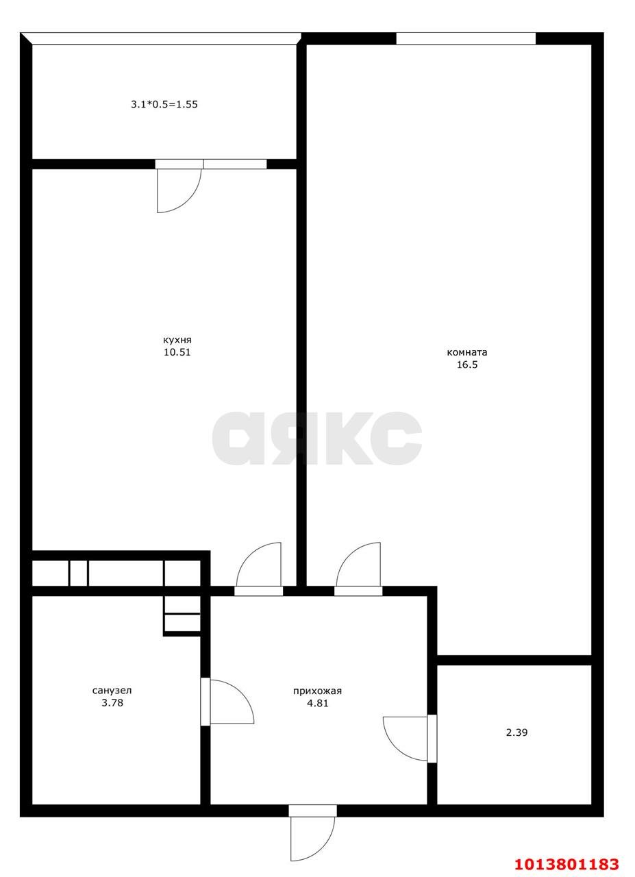 Фото №12: 1-комнатная квартира 40 м² - Краснодар, жилой комплекс Семейный Парк, ул. Душистая, 60к2