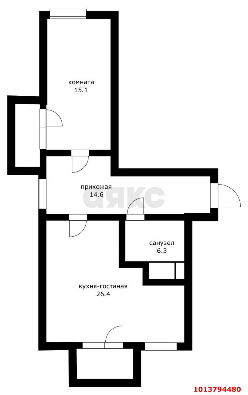 Фото №11: 2-комнатная квартира 68 м² - Краснодар, Пашковский, ул. Бородинская, 152/А