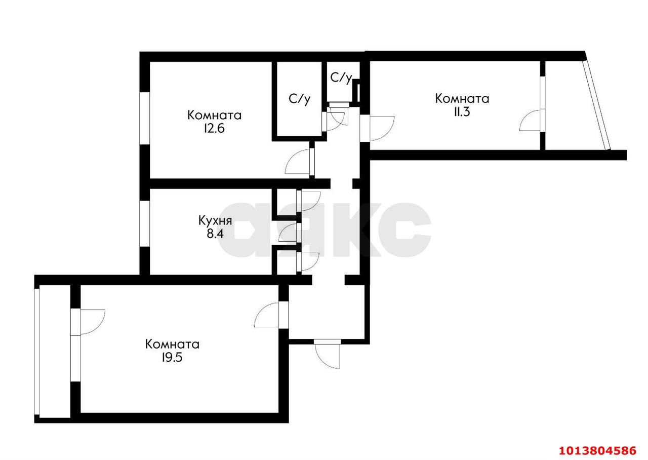 Фото №15: 3-комнатная квартира 73 м² - Краснодар, Комсомольский, ул. Тюляева, 18