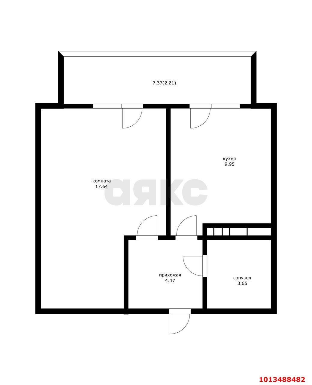 Фото №7: 1-комнатная квартира 37 м² - Краснодар, жилой комплекс Режиссёр, ул. Уральская, 100/8