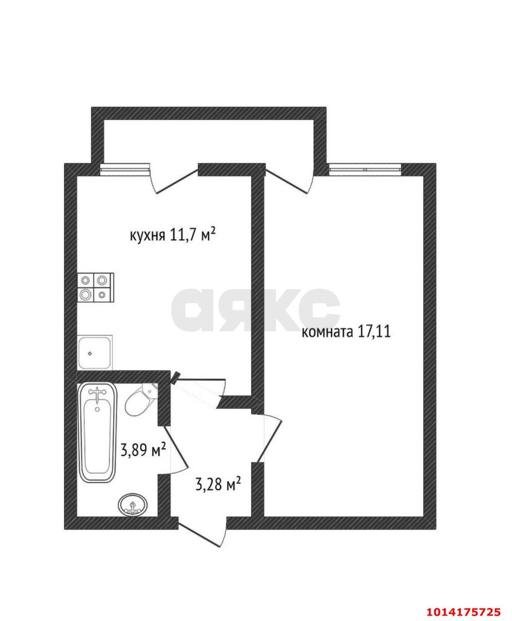 Фото №2: 1-комнатная квартира 38 м² - Краснодар, имени Петра Метальникова, ул. Московская, 162