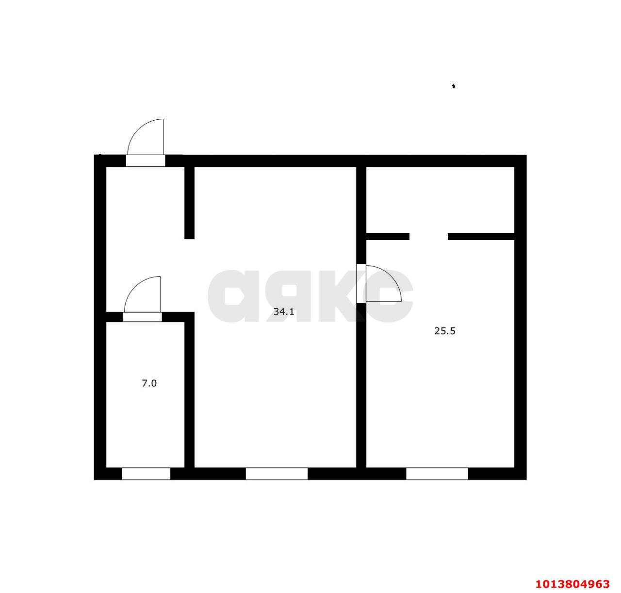 Фото №7: 1-комнатная квартира 65 м² - Старокорсунская, Карасунский внутригородской округ, ул. Ленина, 14