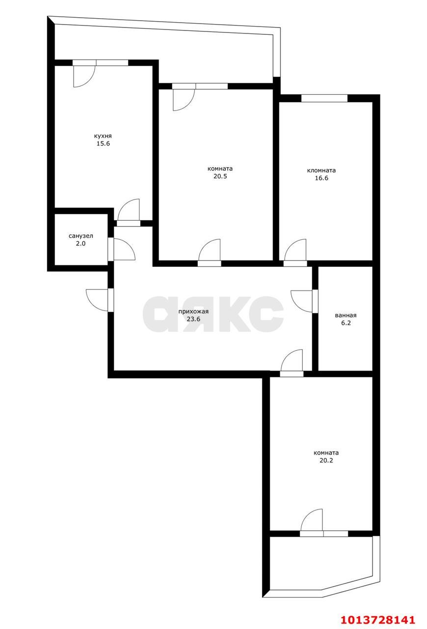 Фото №20: 3-комнатная квартира 123 м² - Краснодар, Юбилейный, б-р Клары Лучко, 16