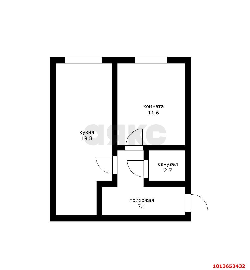 Фото №8: 1-комнатная квартира 41 м² - Краснодар, Музыкальный, ул. имени Мусоргского М.П., 9