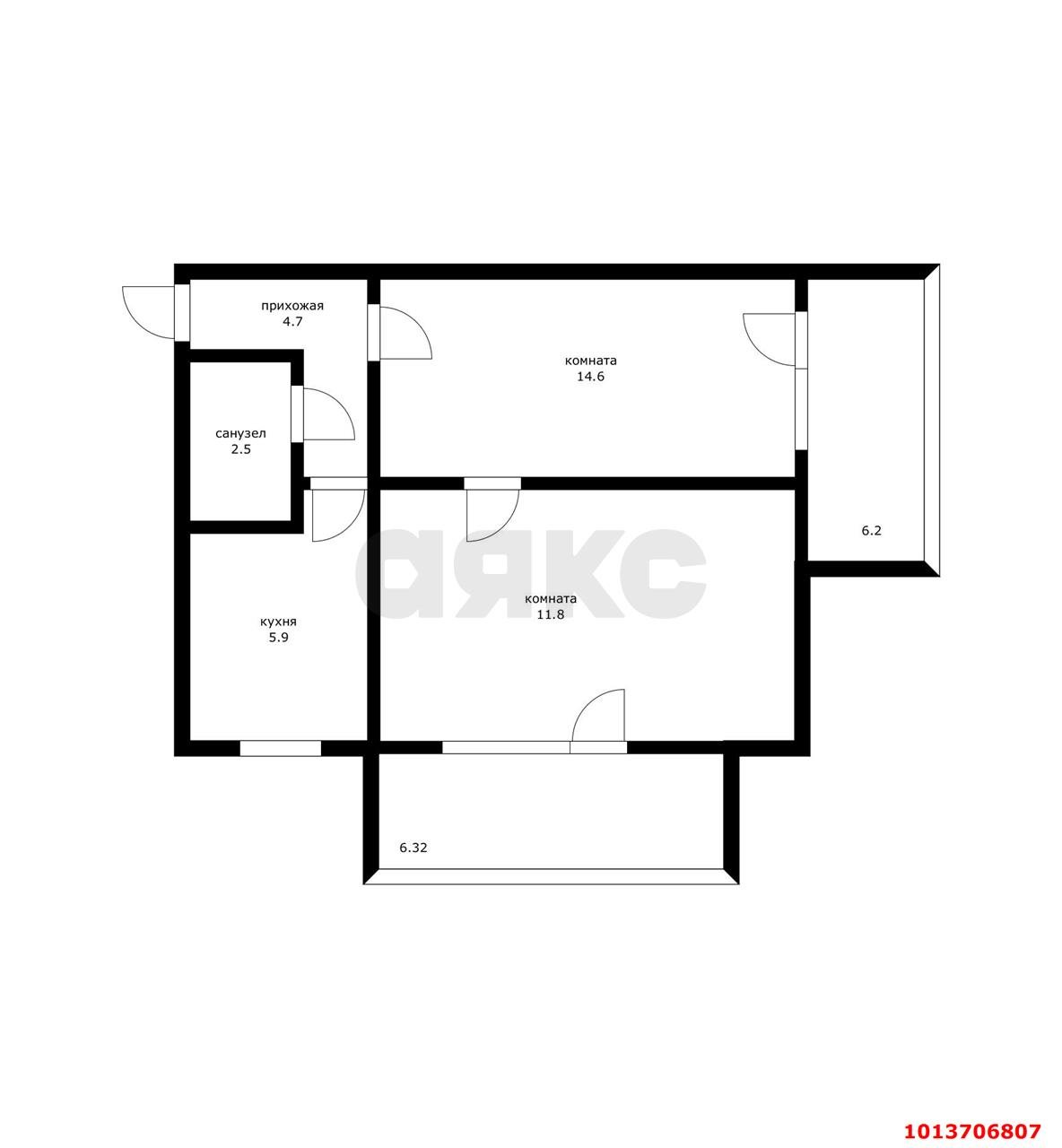 Фото №10: 2-комнатная квартира 52 м² - Краснодар, Фестивальный, ул. Ковалёва, 4