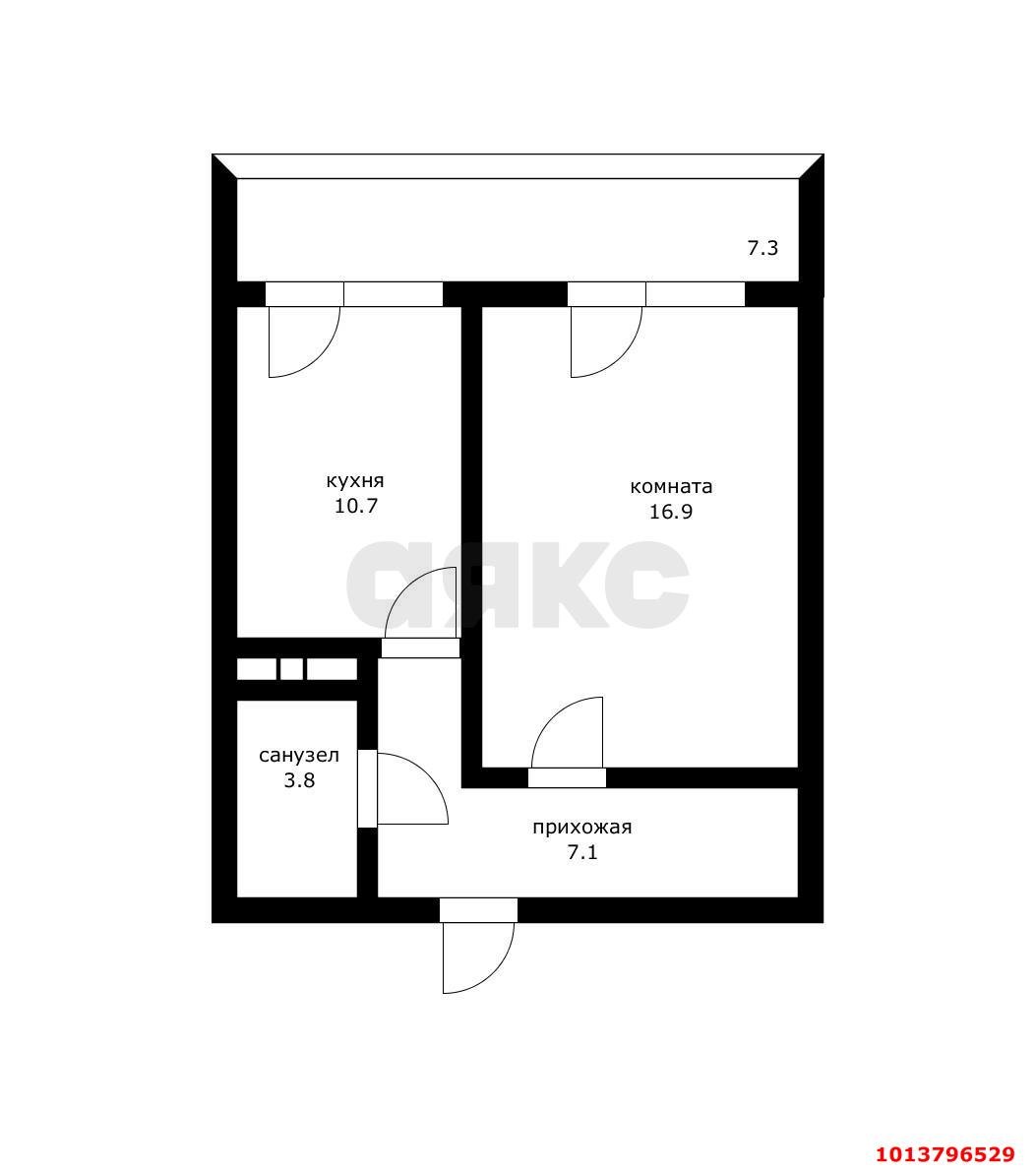 Фото №11: 1-комнатная квартира 45 м² - Краснодар, жилой комплекс Премьера, ул. Автолюбителей, 1/3к1