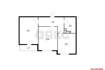 Фото №3: 2-комнатная квартира 50 м² - Краснодар, мкр. жилой комплекс Смородина, ул. имени Владимира Жириновского, 1