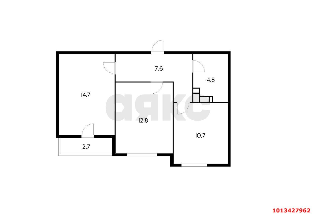 Фото №3: 2-комнатная квартира 50 м² - Краснодар, жилой комплекс Смородина, ул. имени Владимира Жириновского, 1