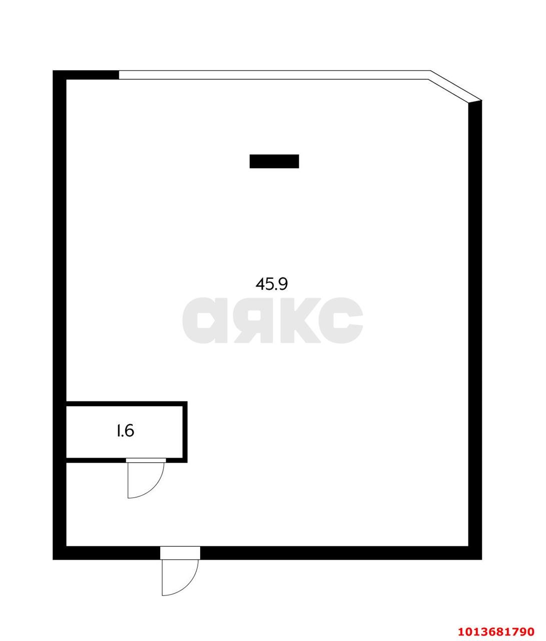 Фото №2: 1-комнатная квартира 44 м² - Краснодар, Губернский, ул. имени Героя Георгия Бочарникова, 12/1