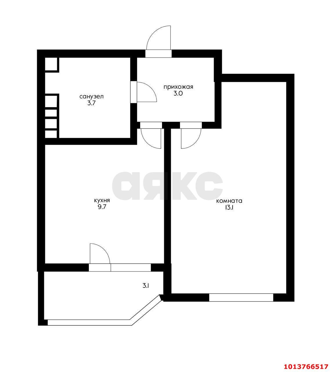 Фото №5: 1-комнатная квартира 29 м² - Краснодар, жилой комплекс Спортивная Деревня, ул. имени Генерала Корнилова, 14