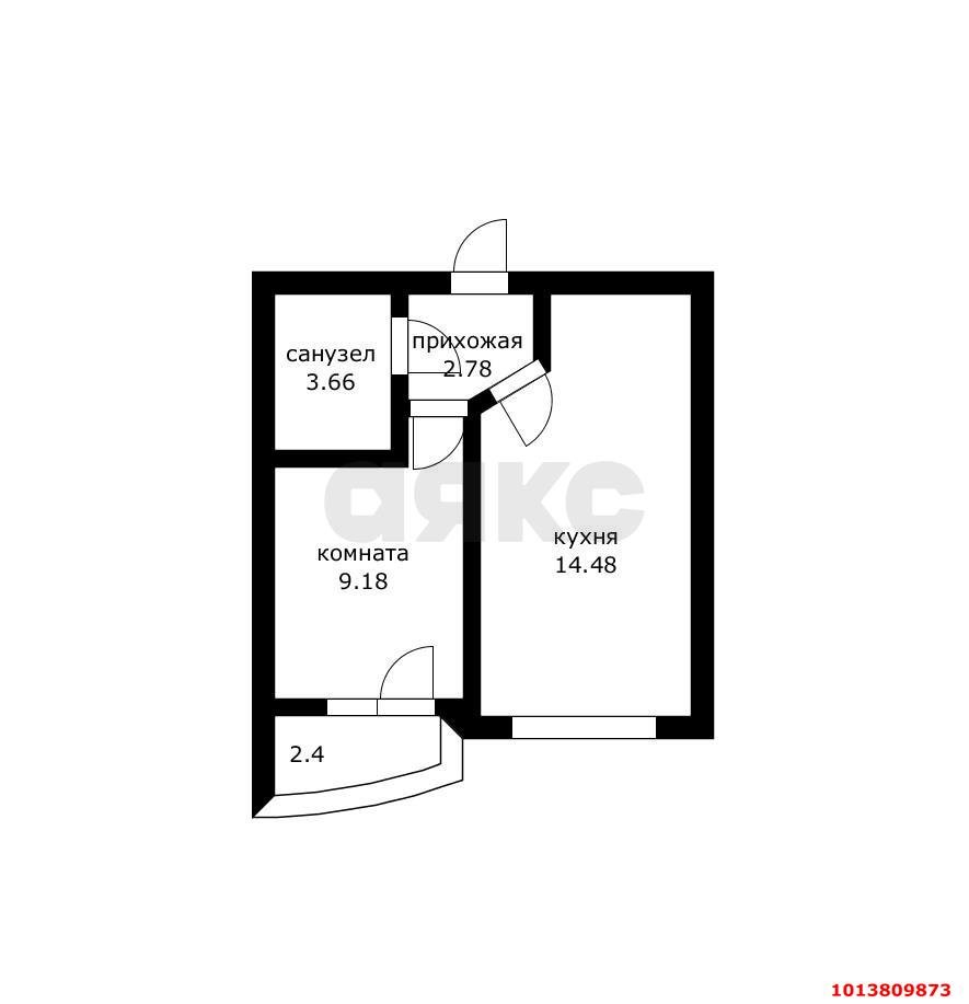 Фото №9: 1-комнатная квартира 32 м² - Краснодар, имени Петра Метальникова, ул. Петра Метальникова, 40