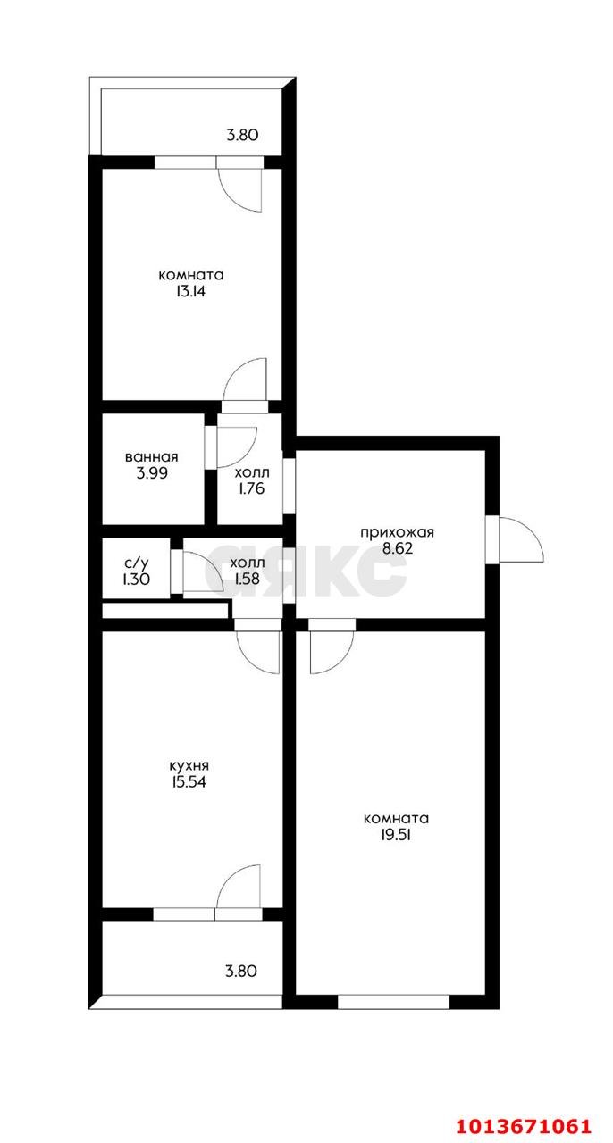 Фото №13: 2-комнатная квартира 69 м² - Краснодар, Восточно-Кругликовский, ул. им. Героя Яцкова И.В., 28