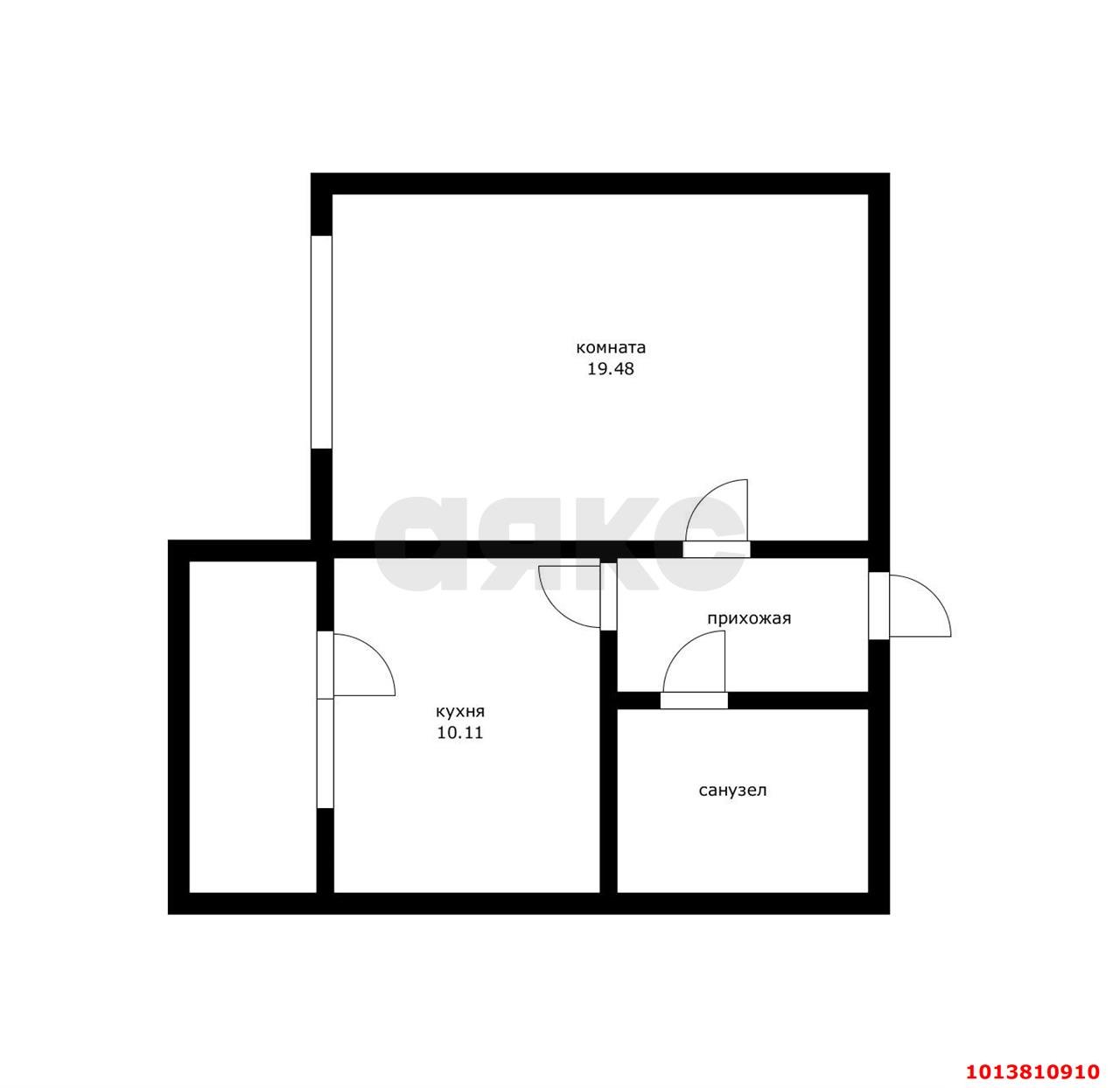 Фото №10: 1-комнатная квартира 42 м² - Краснодар, Юбилейный, ул. Бульварное Кольцо, 17