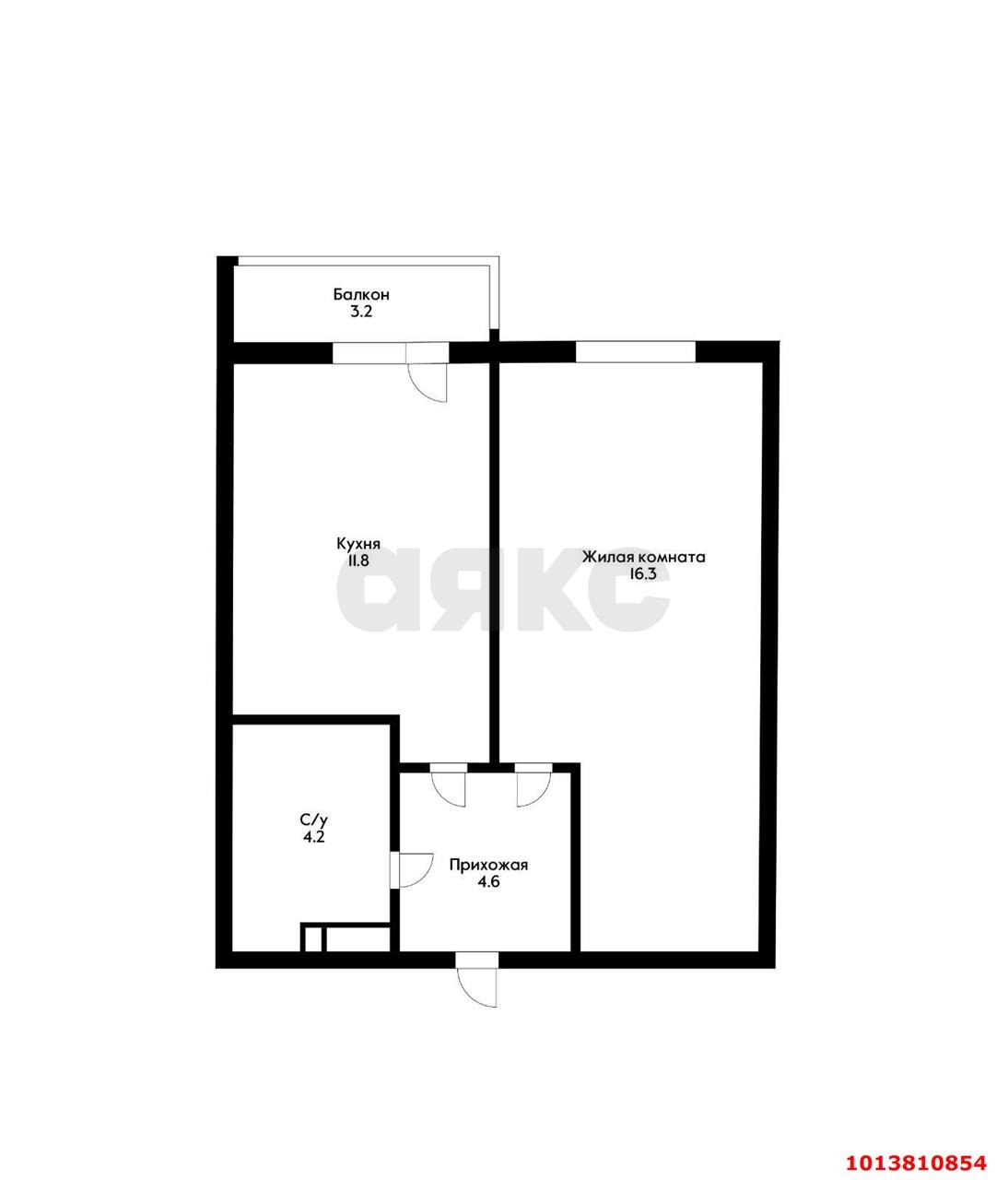 Фото №1: 1-комнатная квартира 36 м² - Краснодар, жилой комплекс Свобода, ул. Домбайская, 55