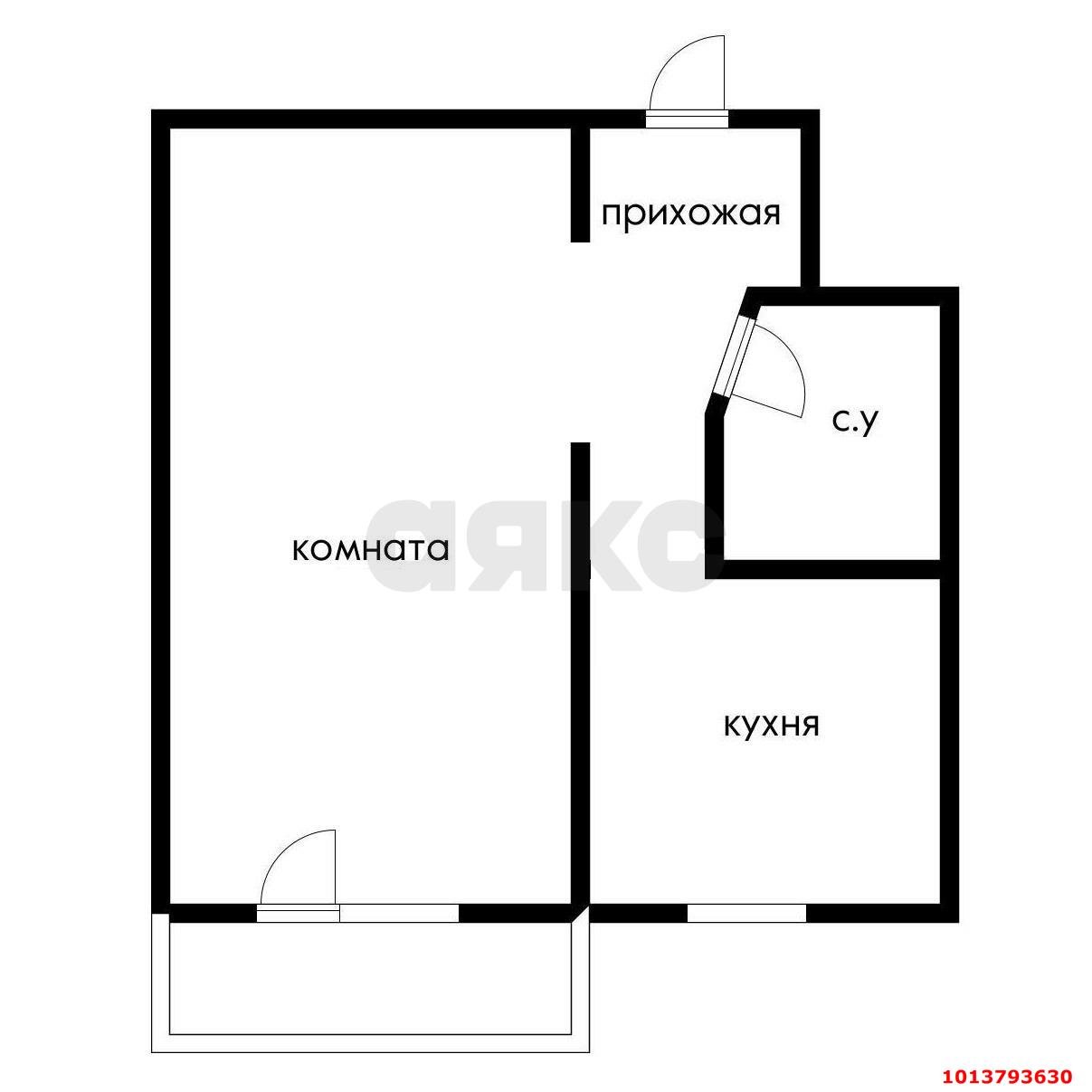 Фото №12: 1-комнатная квартира 29 м² - Краснодар, Центральный, ул. Гоголя, 36