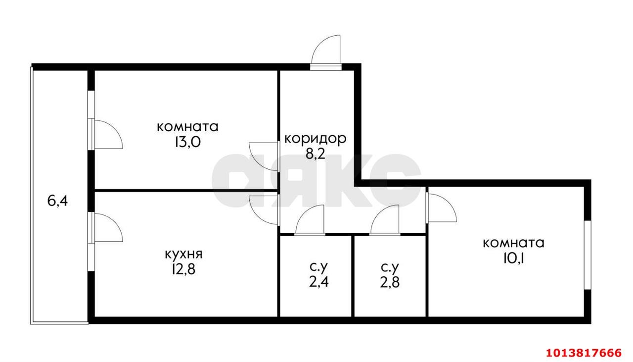 Фото №10: 2-комнатная квартира 49 м² - Краснодар, жилой комплекс Самолёт-2, ул. Западный Обход, 57