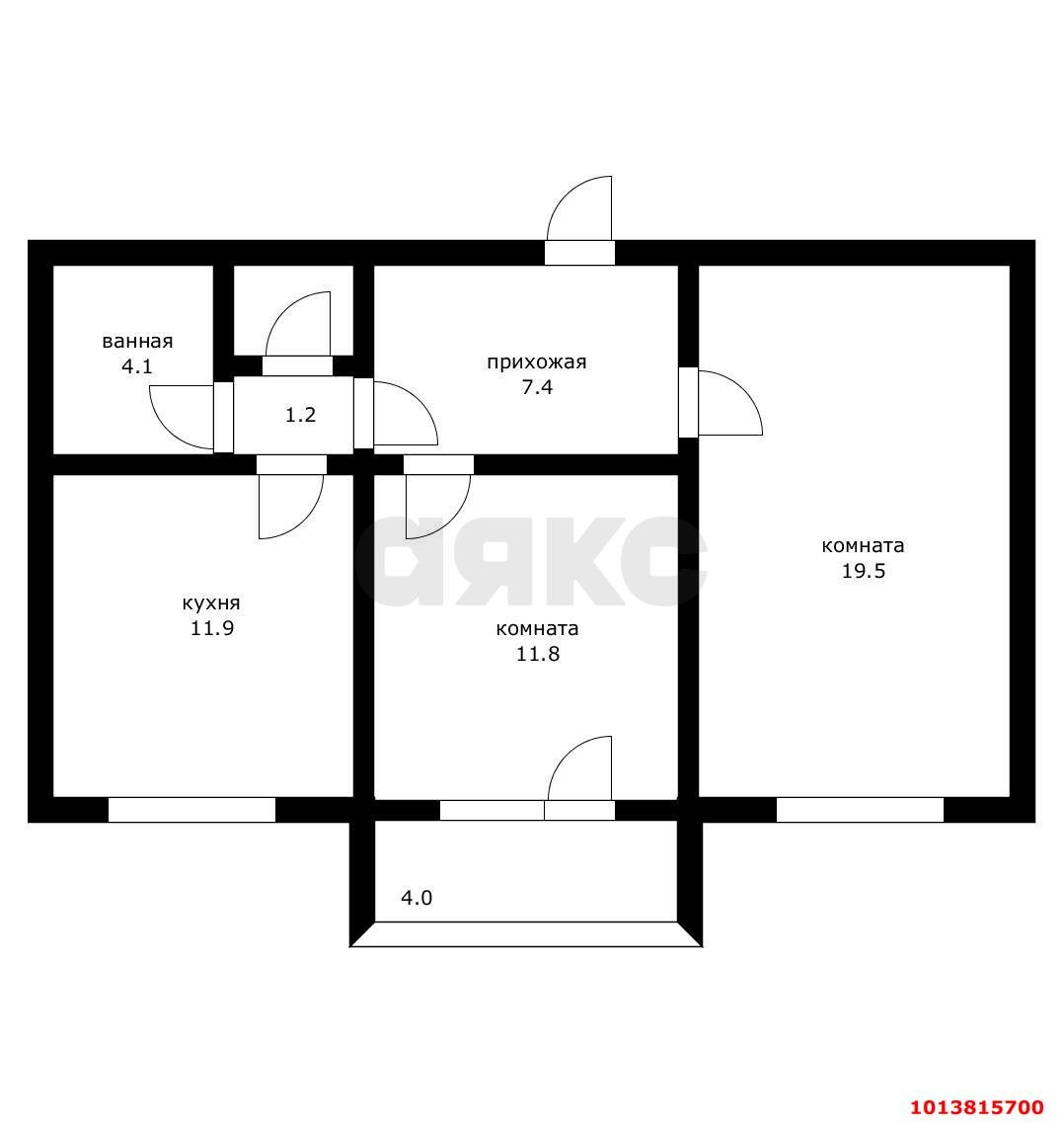 Фото №8: 2-комнатная квартира 60 м² - Краснодар, Московский, ул. им. Байбакова Н.К., 14