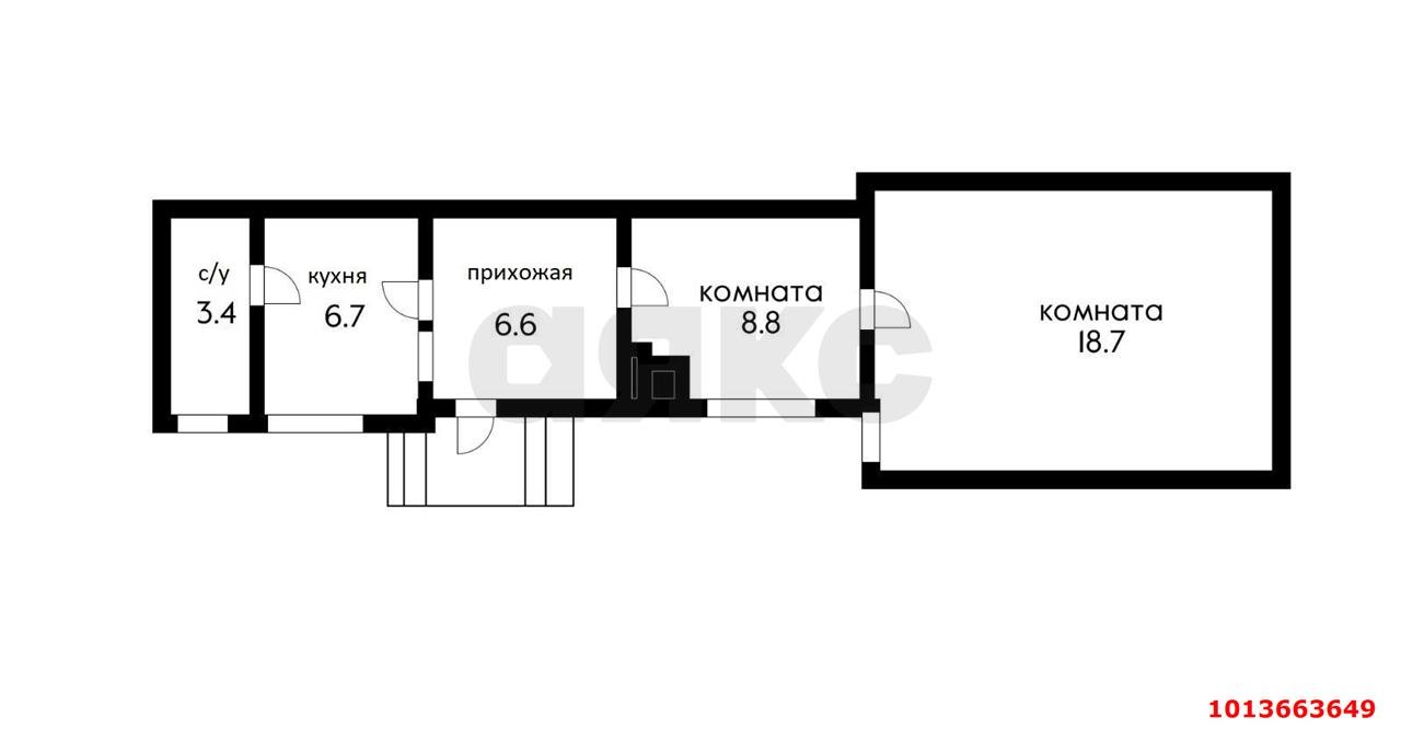 Фото №4: 2-комнатная квартира 44 м² - Краснодар, Дубинка, пр-д 1-й  Айвазовского, 36/1