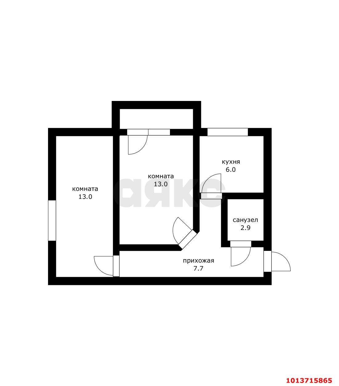 Фото №1: 2-комнатная квартира 47 м² - Краснодар, Центральный, ул. Захарова, 9