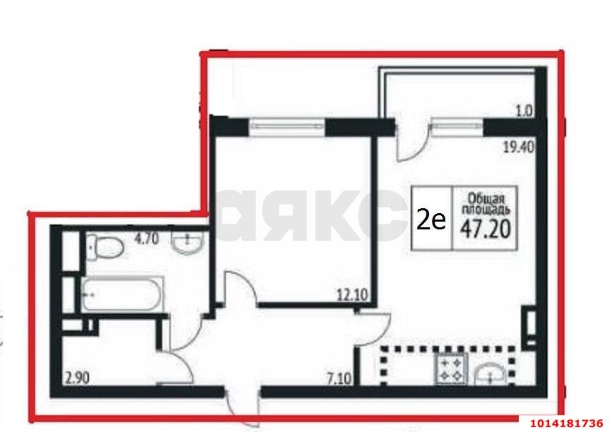 Фото №12: 2-комнатная квартира 49 м² - Краснодар, жилой комплекс Нeo-квартал Красная Площадь, ул. им. Мурата Ахеджака, 12