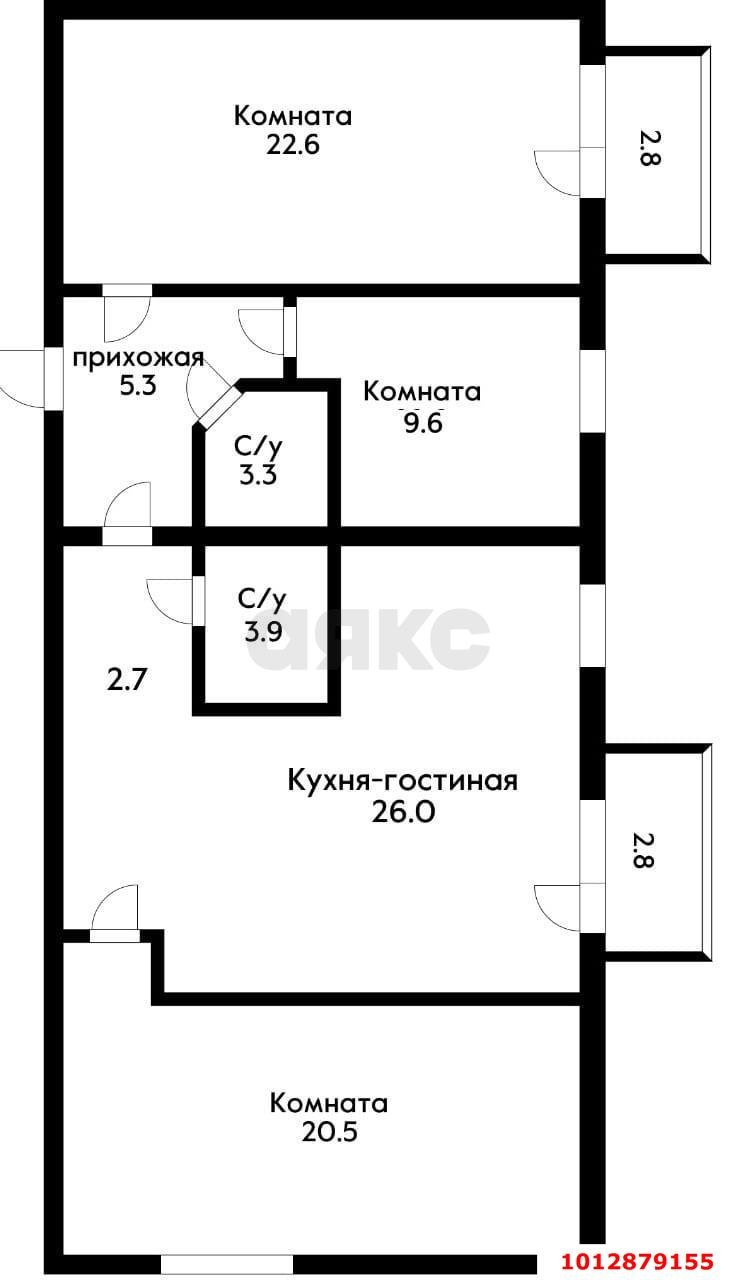 Фото №19: 3-комнатная квартира 101 м² - Краснодар, Табачная Фабрика, ул. Серова, 50