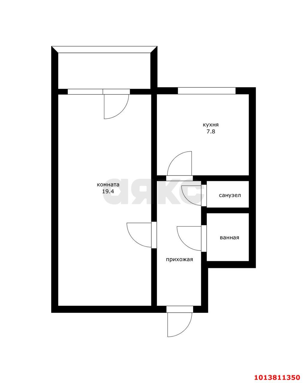 Фото №13: 1-комнатная квартира 37 м² - Краснодар, Центральный, ул. Мира, 88