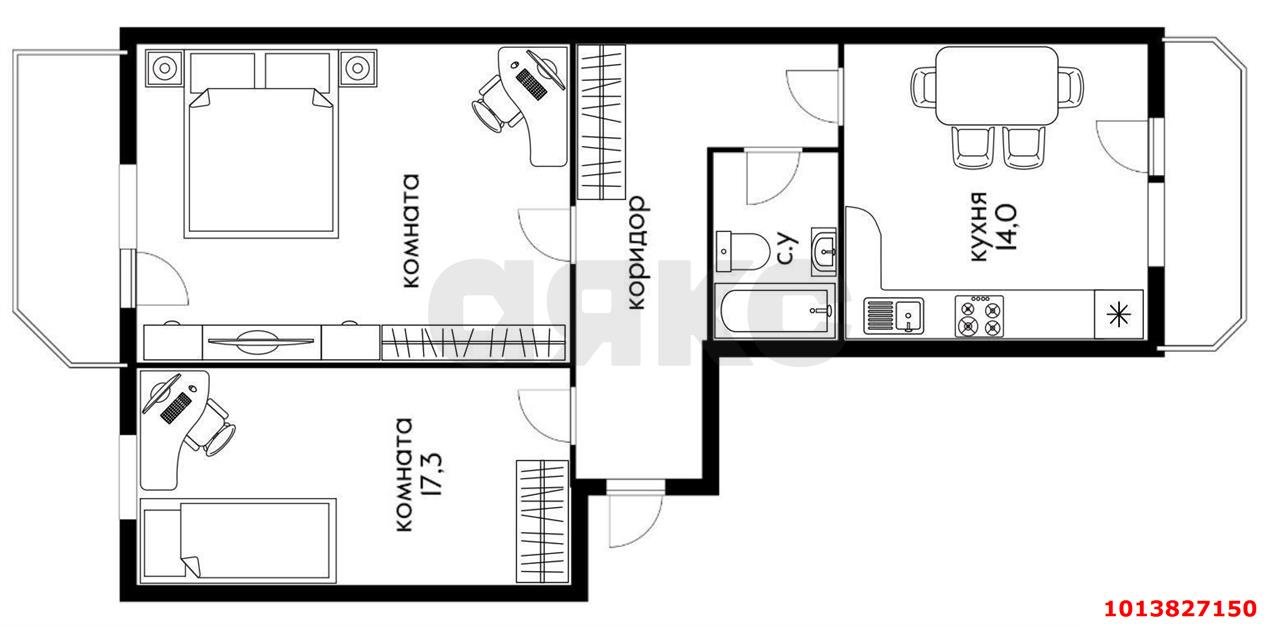 Фото №11: 2-комнатная квартира 70 м² - Краснодар, Калинино, ул. 1 Мая, 428