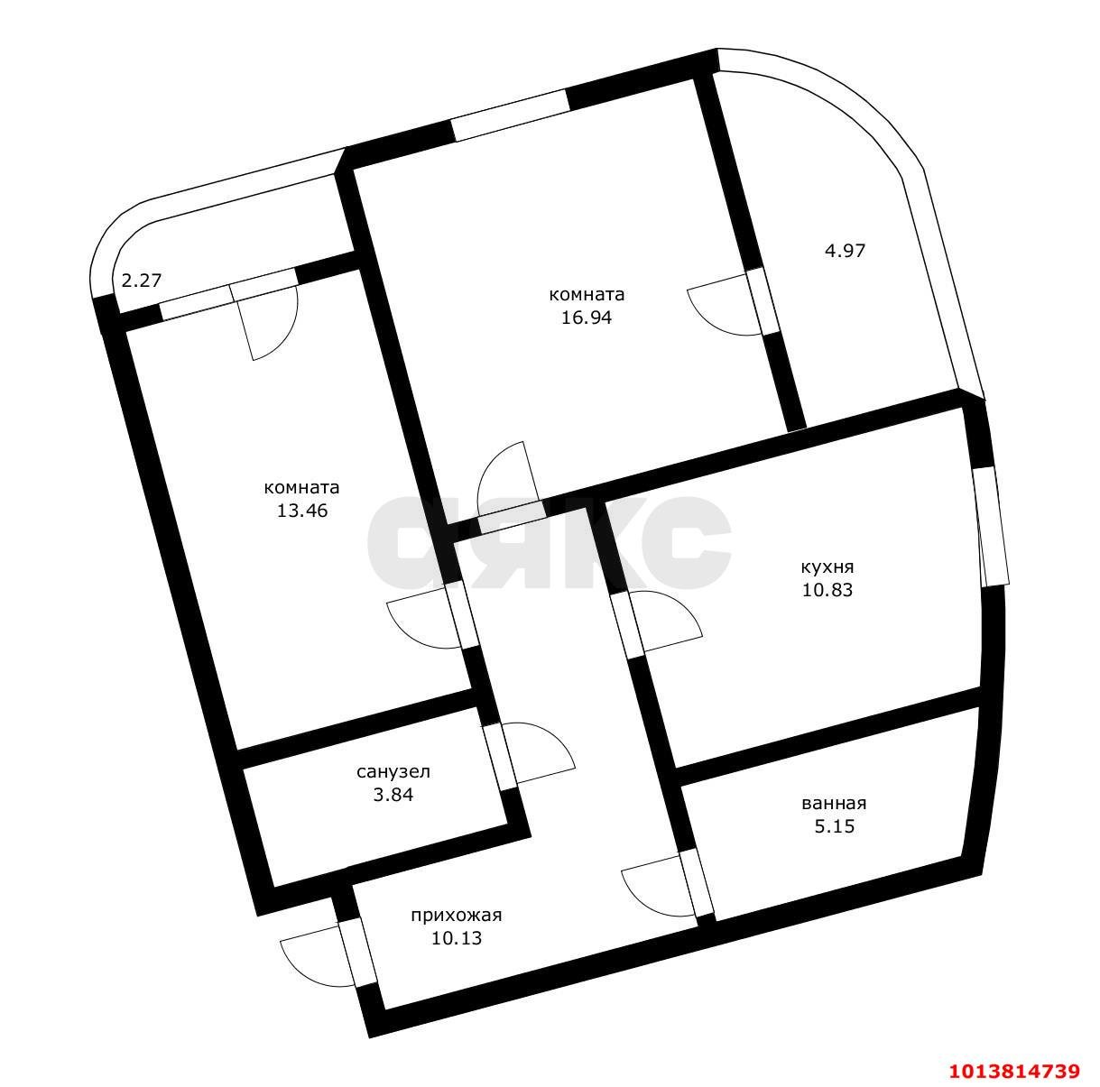 Фото №10: 2-комнатная квартира 60 м² - Краснодар, жилой комплекс Фонтаны, ул. Воронежская, 47Д