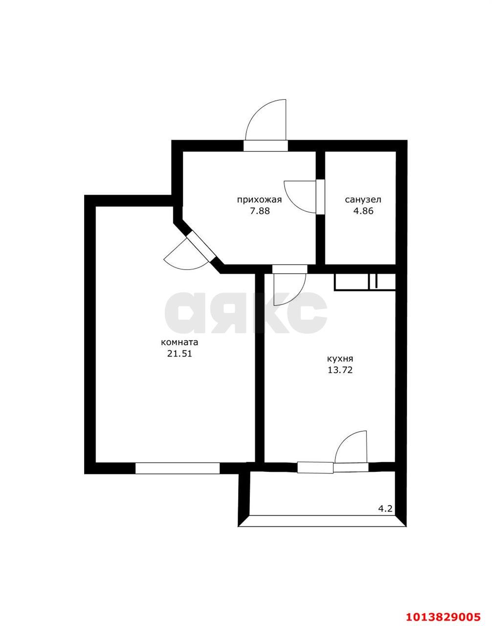 Фото №13: 1-комнатная квартира 52 м² - Краснодар, Центральный, ул. Октябрьская, 181/2к3