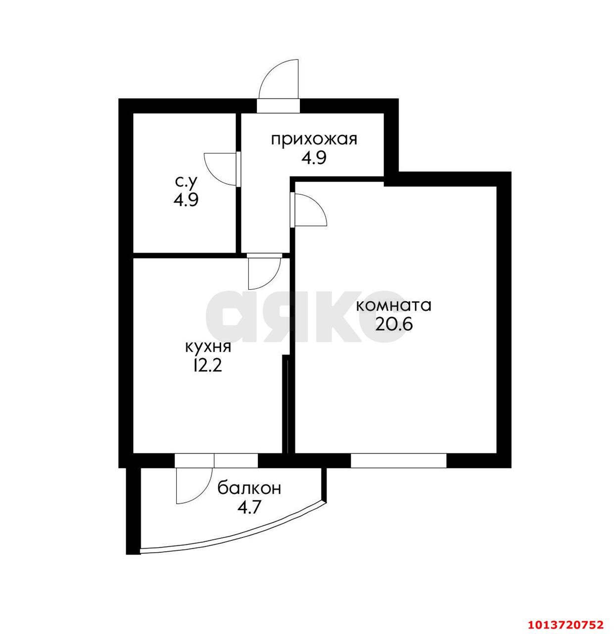 Фото №12: 1-комнатная квартира 45 м² - Краснодар, жилой комплекс Екатеринодар, пр-кт Константина Образцова, 6/3