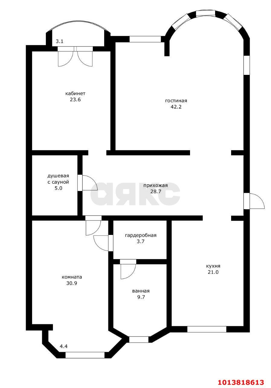 Фото №35: 3-комнатная квартира 161 м² - Краснодар, Центральный, ул. Гимназическая, 30