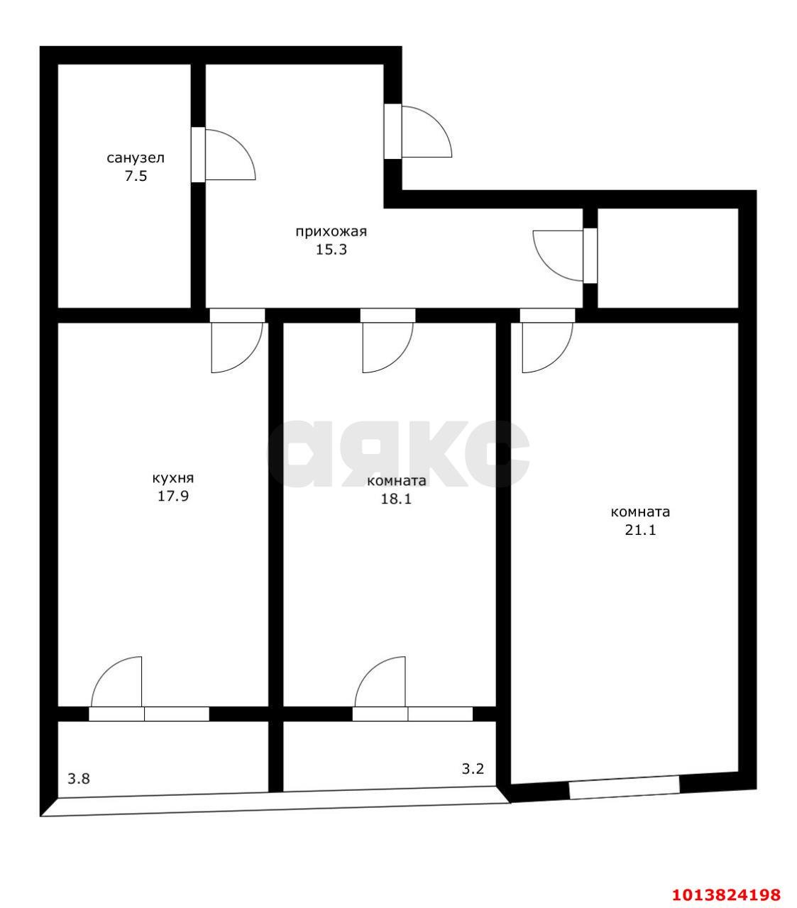 Фото №9: 2-комнатная квартира 91 м² - Краснодар, Сельскохозяйственный Институт, ул. Минская, 59