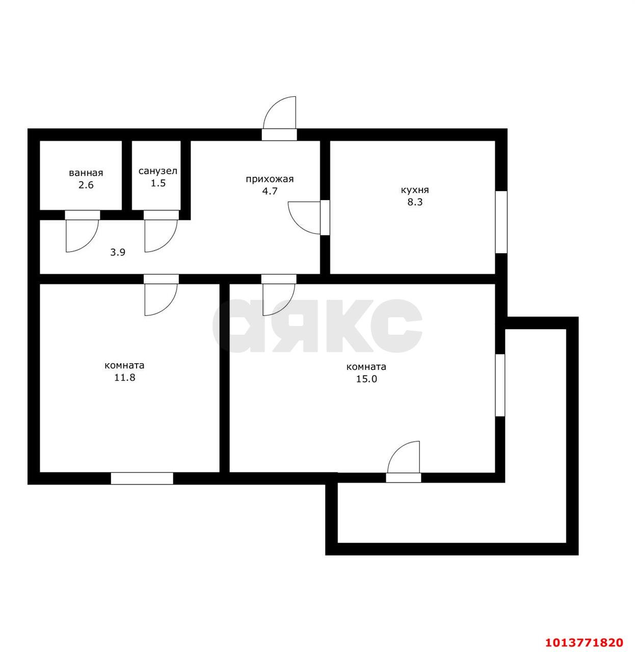 Фото №9: 2-комнатная квартира 55 м² - Краснодар, Комсомольский, ул. Уральская, 168