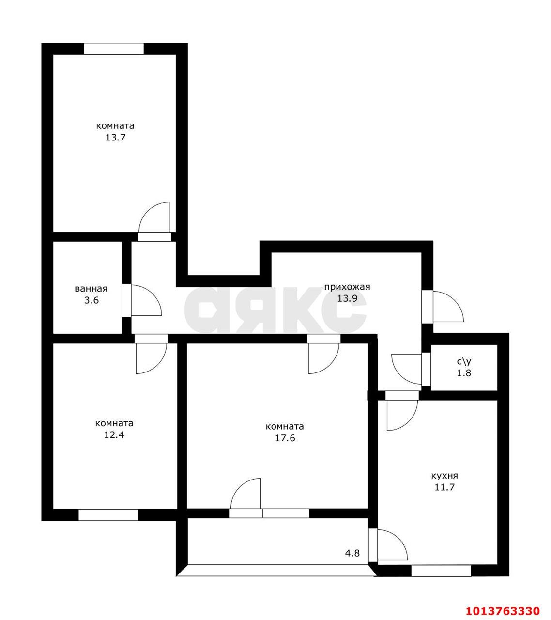 Фото №19: 3-комнатная квартира 75 м² - Краснодар, жилой комплекс Европа-Сити, ул. Венецианская, 12