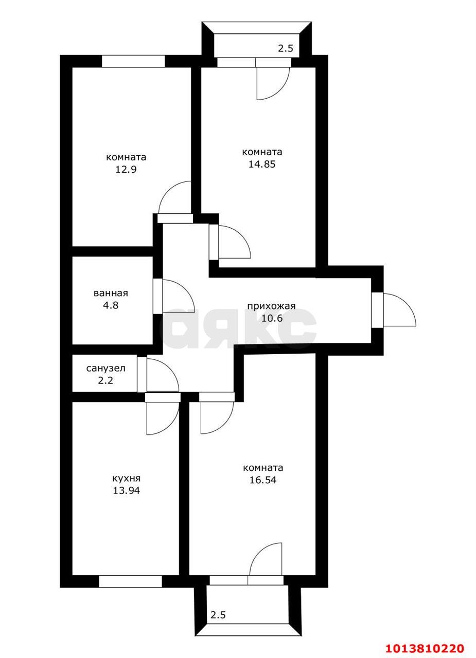 Фото №16: 3-комнатная квартира 82 м² - Краснодар, жилой комплекс Новая Португалия, ул. Лиссабонская, 109к21