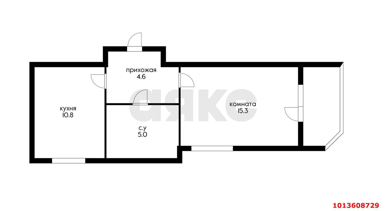 Фото №3: 1-комнатная квартира 38 м² - Краснодар, жилой комплекс Сказка Град, ул. имени В.Н. Мачуги, 166А