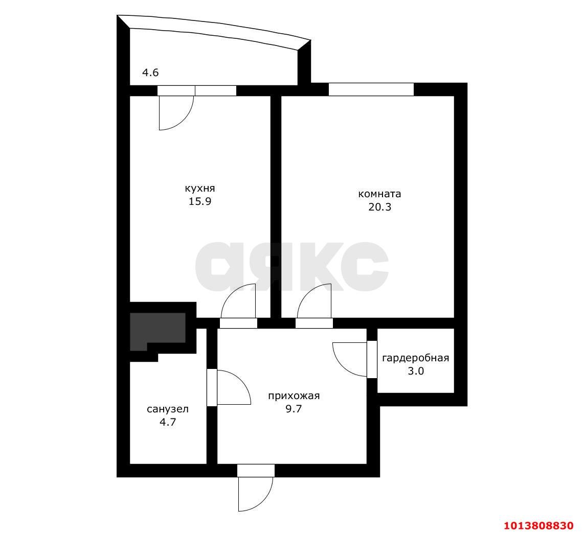 Фото №6: 1-комнатная квартира 58 м² - Краснодар, Юбилейный, пр-кт Чекистов, 8/4