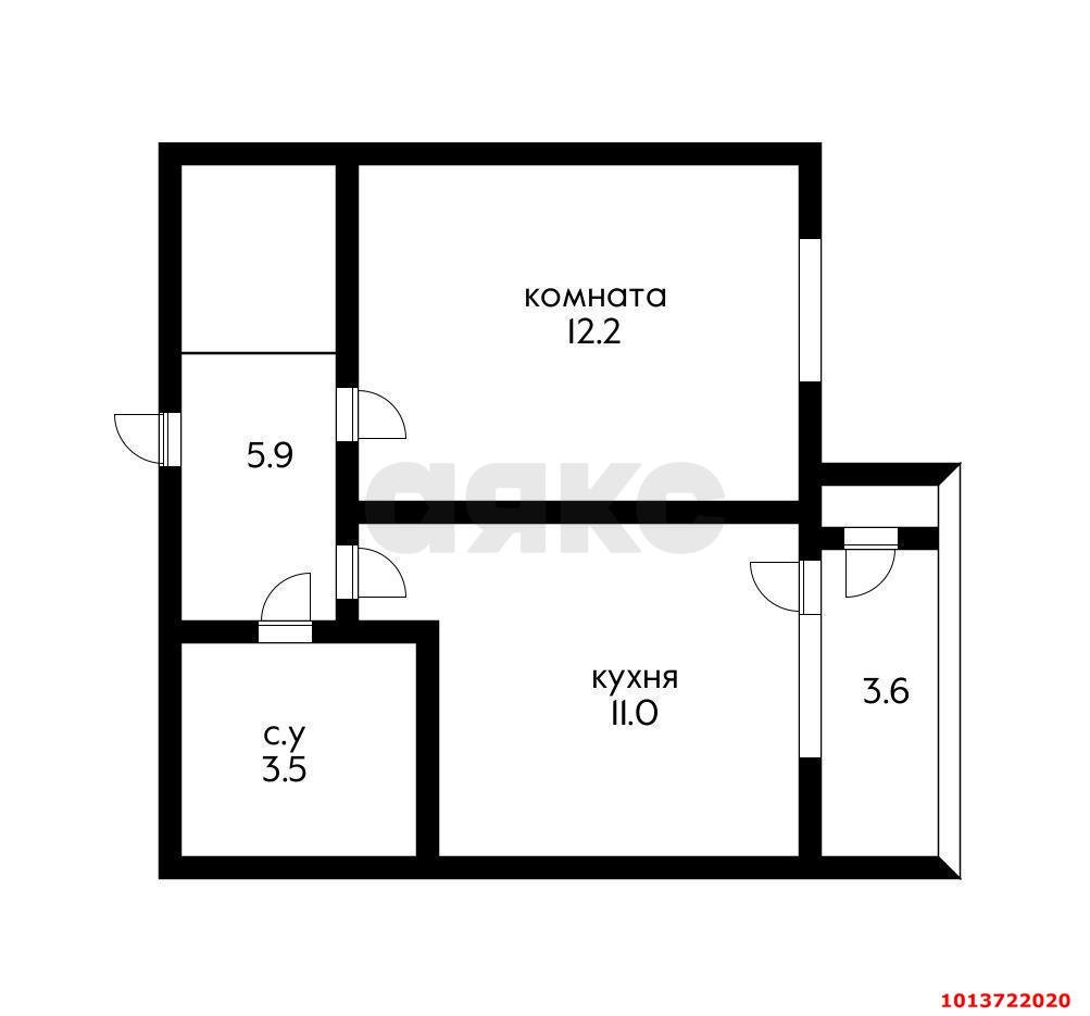 Фото №8: 1-комнатная квартира 36 м² - Краснодар, жилой комплекс Рекорд, ул. Новороссийская, 102И